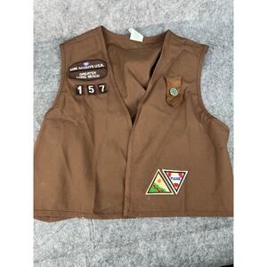 Vintage Brownies Girl Scouts Vest with patches Greater Long Beach CA early 2000s